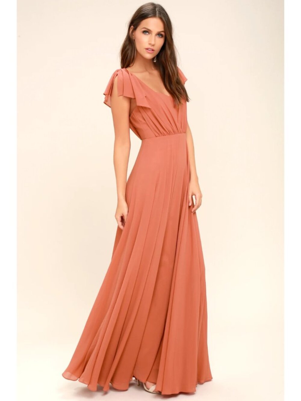 Lulu's Falling For You Rusty Rose Maxi Dress - NWT! - Picture 3 of 12